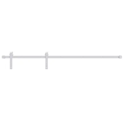 vidaXL Komplet opreme za drsna vrata 183 cm jeklo bele barve