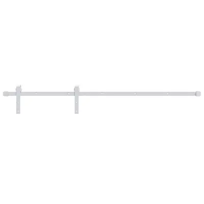 vidaXL Komplet opreme za drsna vrata 200 cm jeklo bele barve