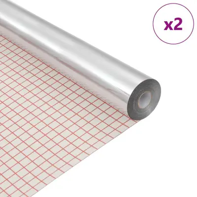 vidaXL Samo-lepilni ogledalni film 60 x 100 cm 2 pcs srebrna PET