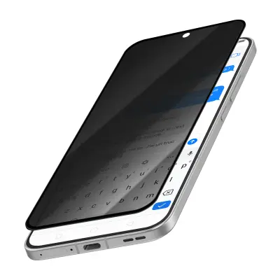 Zaščita Zaslona proti Vohunjenju za Oppo Reno 14 / 14F / 14 FS, Prozorno črna