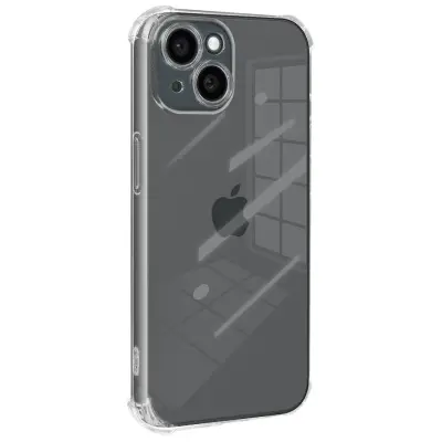 Mayaxess, Ohišje za iPhone 15 Silikonski odbijač z ojačenimi vogali, Prozorno