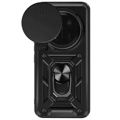 Mayaxess, Ohišje za Honor Magic 7 Lite Podporni obroč z zaščito kamere, Črna