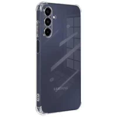 Mayaxess, Ohišje za Samsung Galaxy A15 Silikonski odbijač z ojačenimi vogali, Prozorno