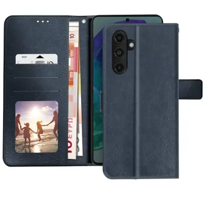 Ohišje za Samsung M55 Design Vintage Clapet Wallet Podpora Video, Modra noč