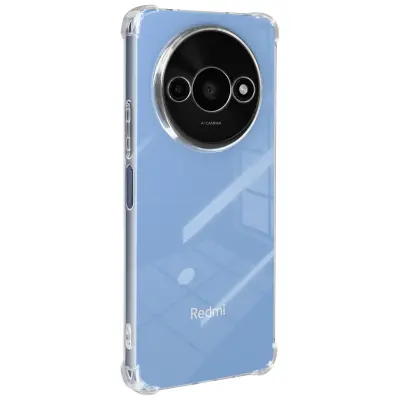 Mayaxess, Ohišje za Xiaomi Redmi A3 Silikonski odbijač z ojačenimi vogali, Prozorno