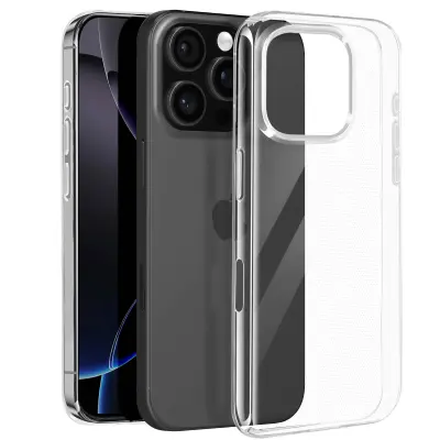 Mayaxess, Ohišje za iPhone 16 Pro Silikonsko mehko, Prozorno