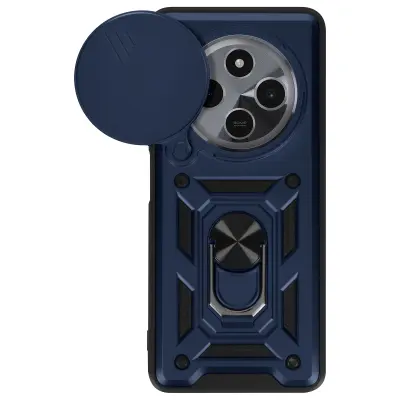 Mayaxess, Ohišje za Xiaomi Redmi 14C Ring Support Sliding Camera Cover, Modra noč