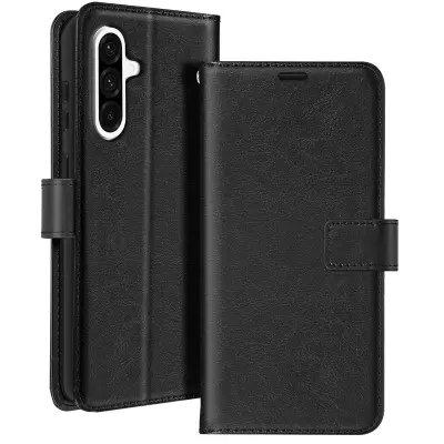 Mayaxess, Ohišje za Samsung Galaxy A36 Wallet s trakom, Črna