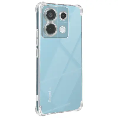 Mayaxess, Ohišje za Xiaomi Redmi Note 13 Pro 5G Silikonski odbijač z ojačenimi vogali, Prozorno