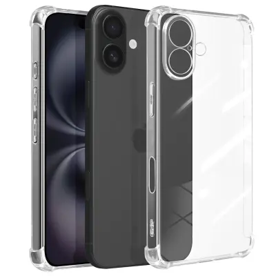 Mayaxess, Udarno ohišje za iPhone 16 Plus z ojačanimi vogali, Prozorno