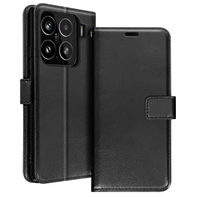 Mayaxess, Ohišje za Xiaomi 15 Denarnica s trakom, Črna