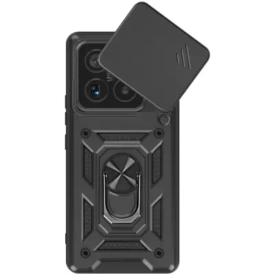 Mayaxess, Ohišje za Xiaomi 15 Pro Podporni obroč z zaščito kamere, Črna