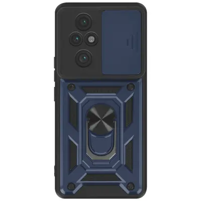 Mayaxess, Ohišje za Honor 200 Pro Ring Support Drsni pokrov kamere, Modra noč