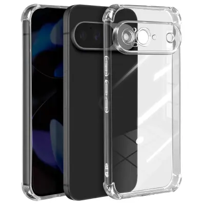 Mayaxess, Udarno ohišje za Google Pixel 9 in 9 Pro z ojačanimi vogali, Prozorno