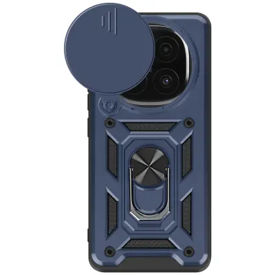 Mayaxess, Ohišje za Xiaomi Redmi Note 14 Pro in 14 Pro Plus Podporni obroček, Modra noč
