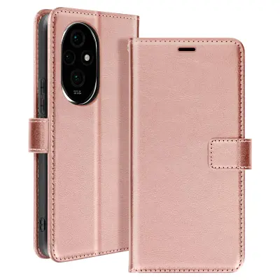Mayaxess, Ohišje za Honor 200 Wallet with Lanyard, Šampanjec roza