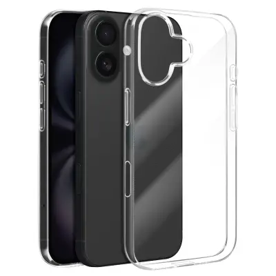 Mayaxess, Ohišje za iPhone 16 Plus Silikon Soft, Prozorno