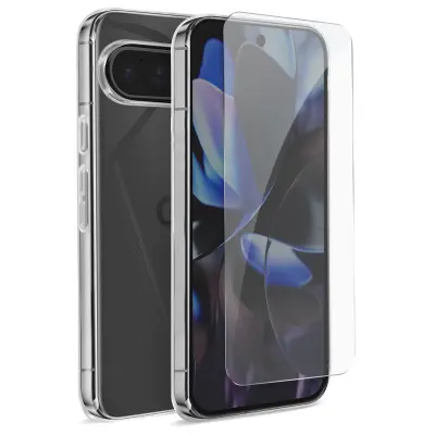 Mayaxess, Zaščitni paket za ohišje in kaljeno steklo za Google Pixel 9 Pro XL, Prozorno
