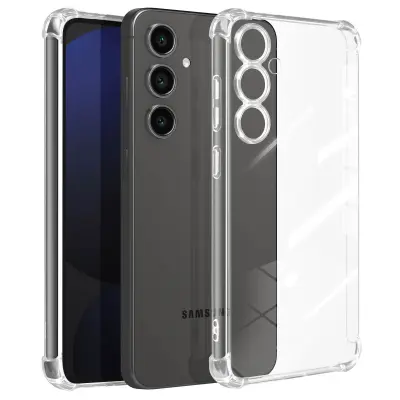 Mayaxess, Udarno ohišje za Samsung Galaxy S24 FE z ojačanimi vogali, Prozorno