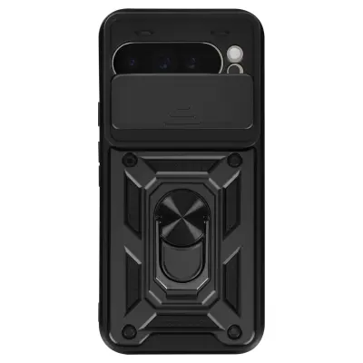 Mayaxess, Pokrov za Google Pixel 9 Pro XL Ring Support Drsni pokrov kamere, Črna