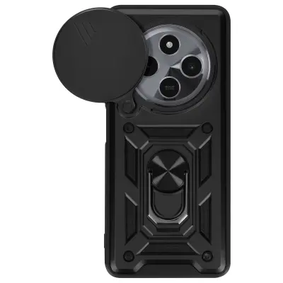Mayaxess, Ohišje za Xiaomi Redmi 14C Ring Support Sliding Camera Cover, Črna