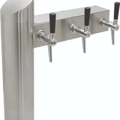 Šank stolpec RJ6 CNS mat, 550 mm visok, iz kromnikljevega jekla za pivo