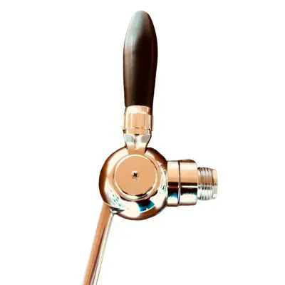 Kromiran Bierzapfhahn Cosmo s stalnimi priključki 5/8-1/2, navoj 35 mm