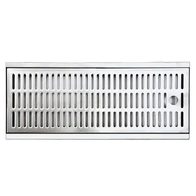 Tropna pločevina 440x195x27 mm kromnikelj mat dvoslojna