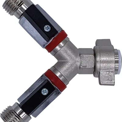 Dvosmerni zaporni ventil za zmanjševalnik tlaka, 1/2 navoji IG in AG