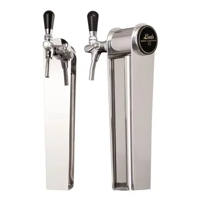 Schanksäule Naked 1-leitig, nerjavno jeklo, 463 mm višina, kompaktna bierzapfsäule