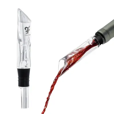 Ekstra dolg Weinausgießer Crystal Areator z beljenjem za vino