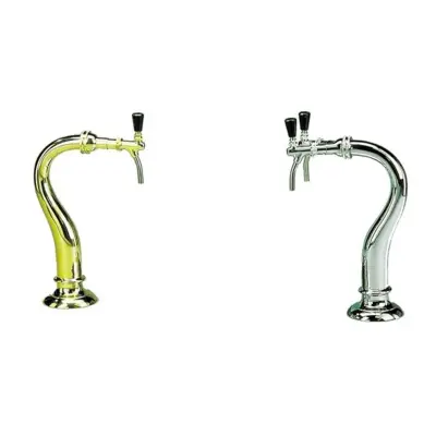 Šank stolpec model labodji vrat 1-kanalni medenina 450 mm