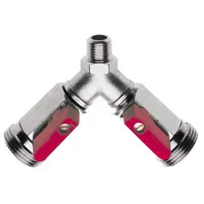 Absperrhahn za zmanjševalnik tlaka 2-potni - za CO2 in dušik v gastronomiji