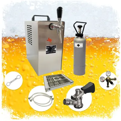 Kompletni set Zapfna naprava JET 30 za pivo z enocevnim suhim hladilnikom do 35 L/h