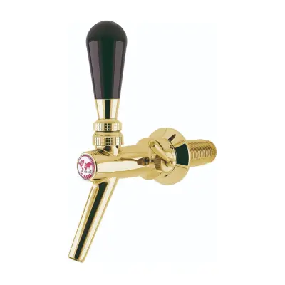 Kompensatorhahn V10, ventil za pivo iz kromnikljske jekla, zlati, 55 mm navoj