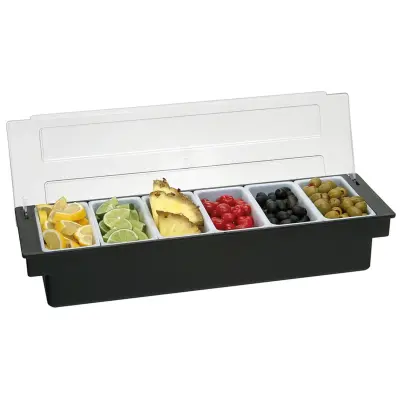 Posodica za sestavine z 6 vložki 473 ml, 50x16x9 cm, za koktajle in kuhinjo
