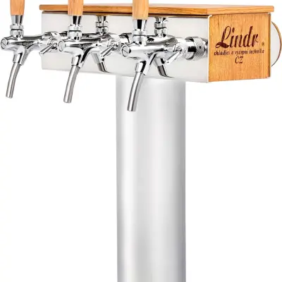 Schanksäule T Grand 3-leitig - 3 pipe, nerjavno jeklo, kompaktna za bare