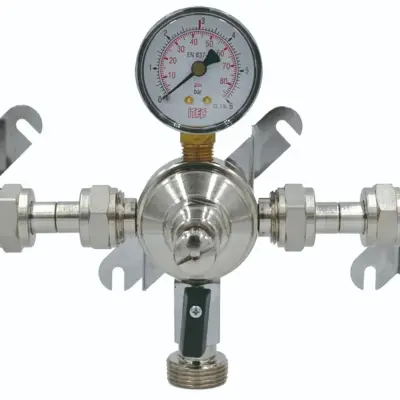 Reductor tlaka baterija 4-žični nikaliran medenina za CO2 N2 mešano plin
