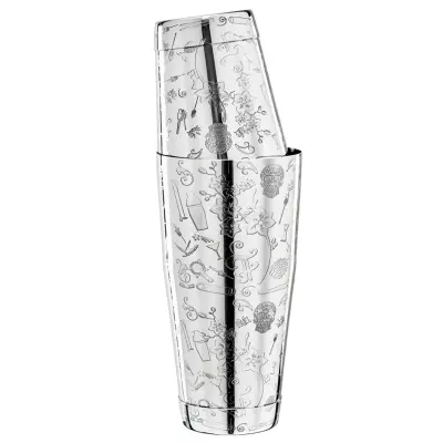 Koktejli mešalnik TIN oN TIN nerjavno jeklo 28oz/18oz z gravuro omejena izdaja