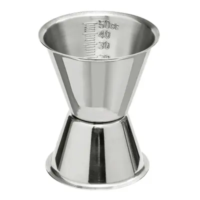 Merilni jigger za koktejle 30/50 ml z notranjo lestvico, nerjavno jeklo