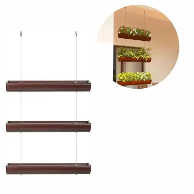 Set 3 visi Blumenkasten 75 cm bronca za balkon in vrt