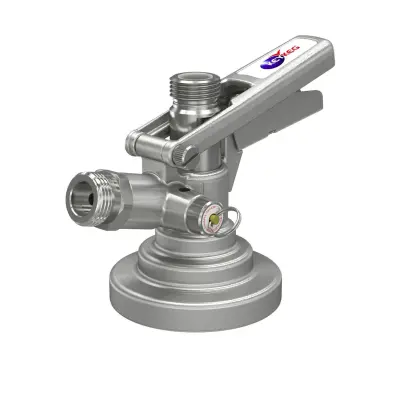 Zapfkopf za KeyKeg sode z varnostnim ventilom in nerjavnim sondo za pivo, vino