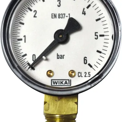 Delovni manometer 0-6/3 bar, 1/4 AG priključek, natančen za obrtnike