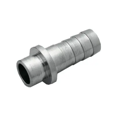 Ravna tülle 10 mm za pivski ali CO2 cev, medenina nikalna, higienska