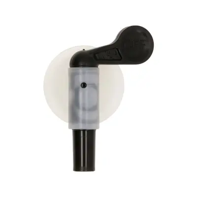 PVC ablasshahn za plastične posode, ergonomski, proti koroziji, 25 mm