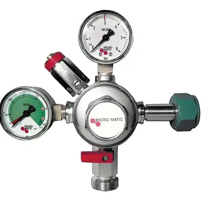 Reductor tlaka CO2 Micro-Matic za pivo - 3 bar, manometer 0-250 bar, 1-vodna zaprava