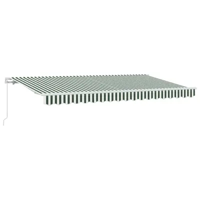 vidaXL Retraktilna tenda Zelena 400 x 200 cm blago