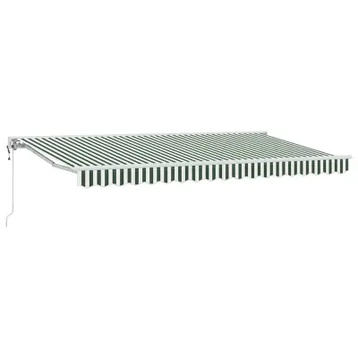 vidaXL Okvir tende Zelena in Bela 400 x 200 cm Poliester s PU premazom