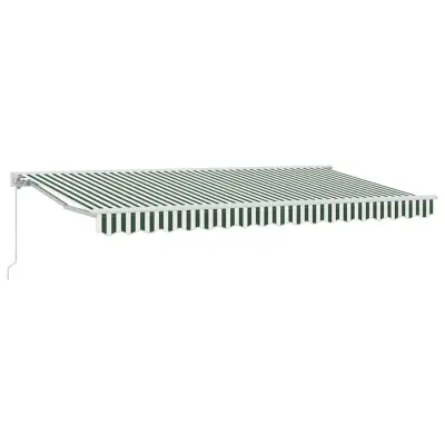 vidaXL Okvir tende Zelena in Bela 400 x 200 cm Poliester s PU premazom