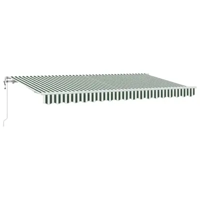 vidaXL Retraktilna tenda Zelena 400 x 200 cm blago